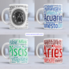 Hermosas Plantillas de Mensajes de signos del zodiaco para tazas