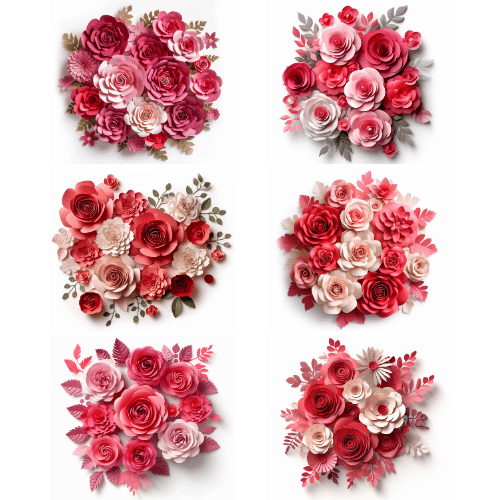 Plantillas de Rosas rojas 3d para tumblers y tazas