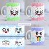 Kawai emoji stencils for mugs