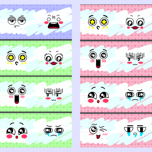 Kawai emoji templates for mugs 2