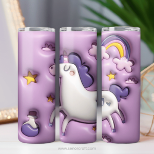 Unicorns and inflated sheep 3d for tumblers