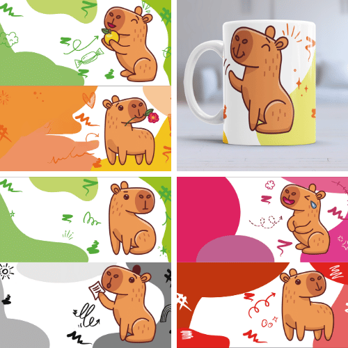 capybara stencils for mugs download